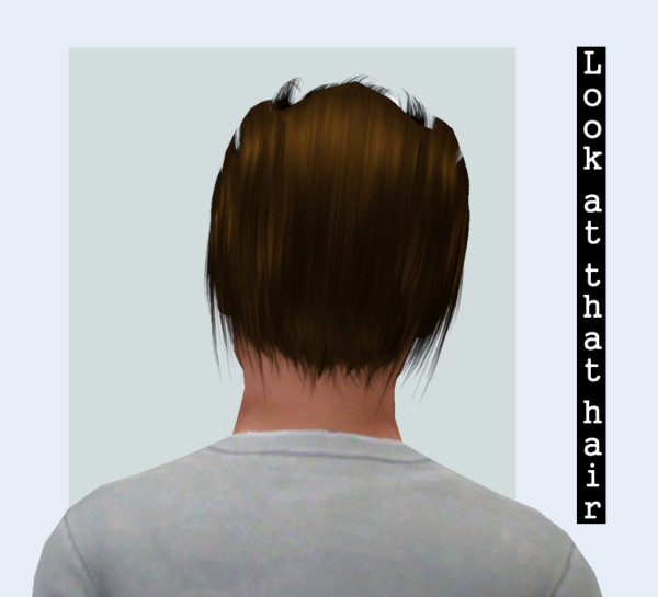 Long neck hairstyle retextured by v ware at Mod The Sims for Sims 3