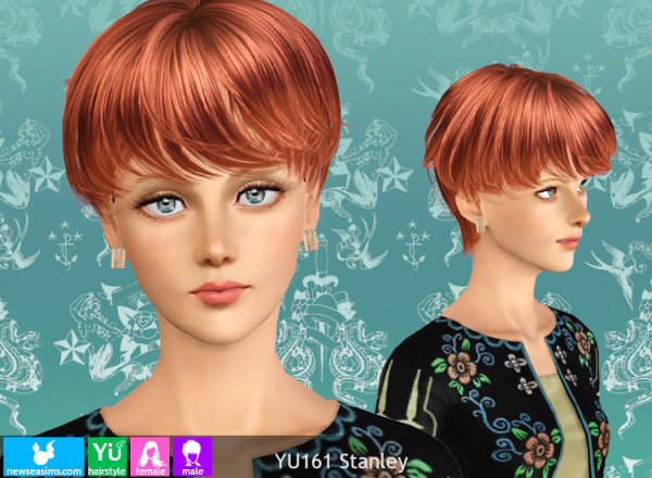 Stunner hairstyle YU161 Stanley by NewSea for Sims 3