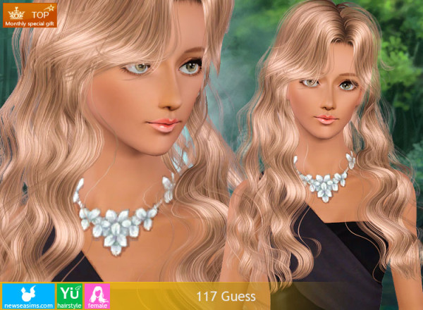 117 Guess curled hairstyle by NewSea for Sims 3