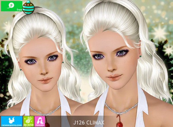 Half up do hairstyle J126 Climax by NewSea for Sims 3
