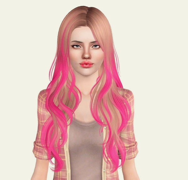 Dimensional scales hairstyle   Newsea SandGlass Retextured by Phantasia for Sims 3