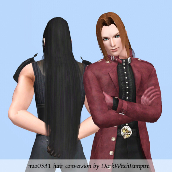 Elvenh hairstyle for boys   Sephiroth hair by  DarkWitchVampire at Mod The Sims for Sims 3