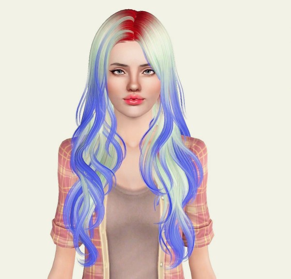 Dimensional scales hairstyle   Newsea SandGlass Retextured by Phantasia for Sims 3