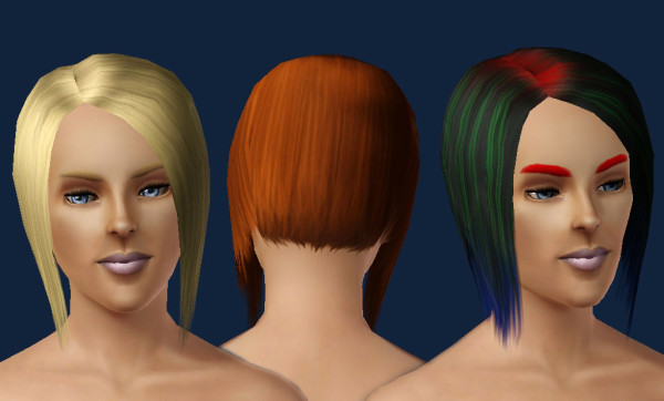 Bob with long corners hairstyle retextured by Kiara 24 for Sims 3