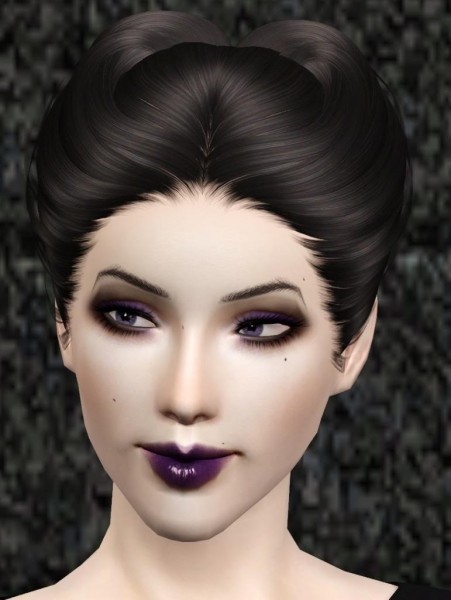 Horny chignon hairstyle NewSea`s Swan retextured by Bring Me Victory for Sims 3