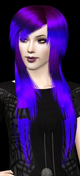 Chopped modern hairstyle Elexis Scene Queen retextured by Bring Me Victory for Sims 3