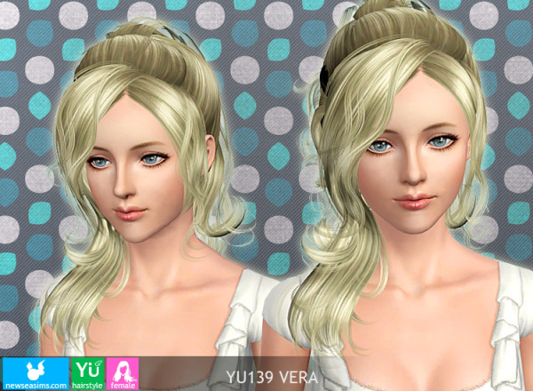 Half up half down hairstyle YU139 Vera by NewSea for Sims 3