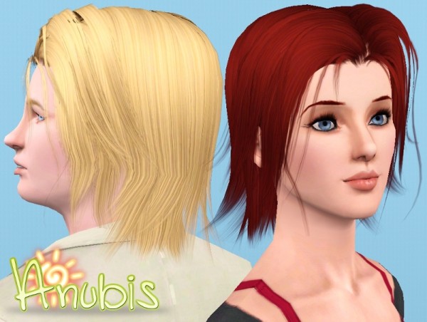 Fringed hairstyle NewSea`s Ego retextured by Anubis for Sims 3