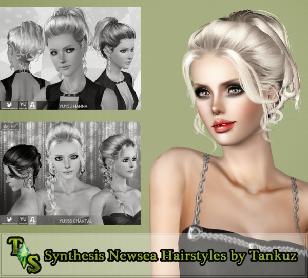 Up ponytail hairstyle  Synthesis Newsea Hairstyles retextured by Tankuz for Sims 3