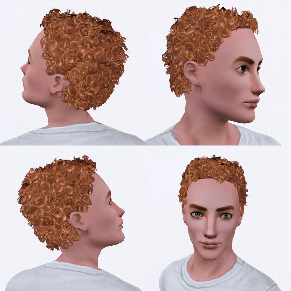 Short and curly hairstyle by HystericalParoxysm at Mod The Sims for Sims 3.