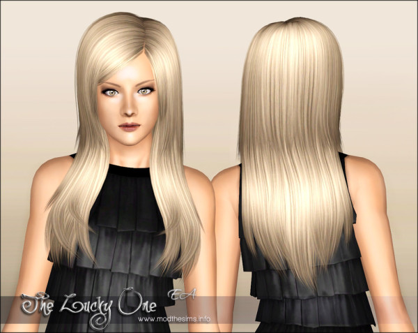 Straight and V shaped haircut   The Lucky One by Elexis at Mod The Sims for Sims 3