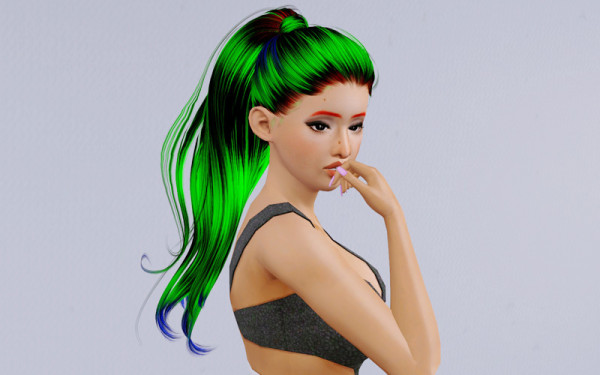 Wrapped ponytail hairstyle CoolSims 103 retextured by Beaverhausen for Sims 3
