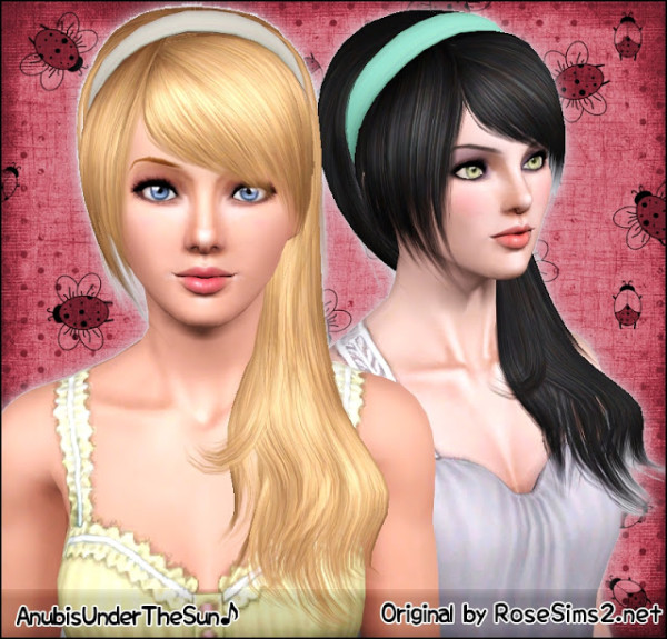 Rose Hairstyle 0080 retextured by Anubis for Sims 3