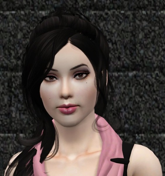 Half up half down with bangs hairstyle NewSea`s Vera V2 retextured by Bring Me Victory for Sims 3