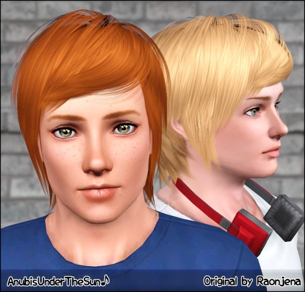 Casual hairstyle Raonjena 011 retextured by Anubis for Sims 3