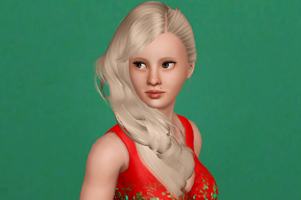 Cascading curls hairstyle retextured by Beaverhausen for Sims 3