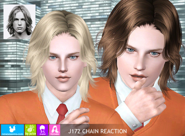 J172 Chain Reaction by NewSea   layered chin lenght hairstyle for Sims 3