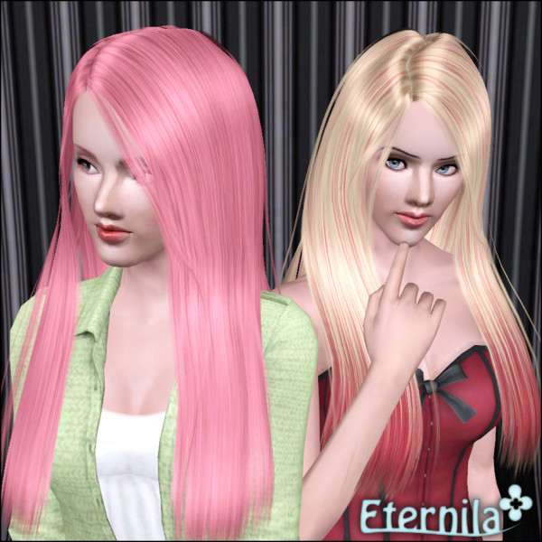 Straight and shiny hairstyle   CoolSims 74   retextured by Eternila at Mod The Sims  for Sims 3