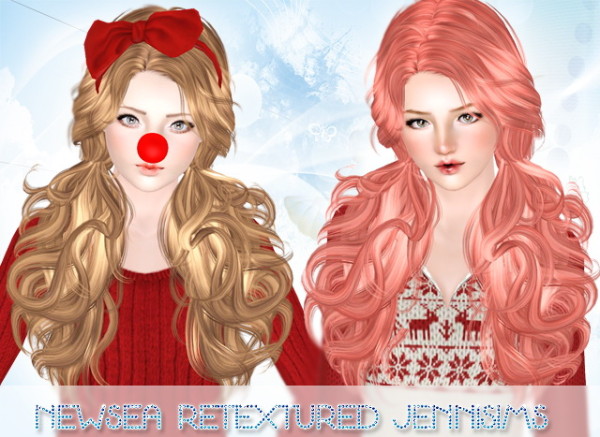 Outward curve hairstyle Newsea Candy Bar Hair retextured by Jennisims for Sims 3