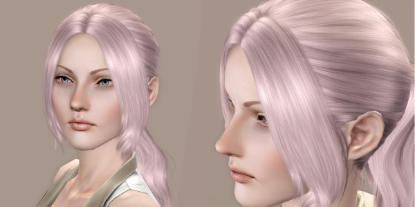 Pigtail with middle parth bangs Cazys Helena retextured by Bring Me Victory for Sims 3