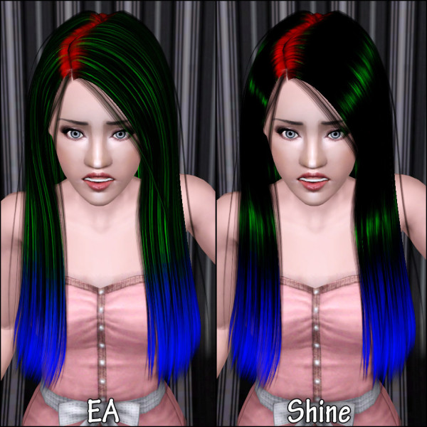 Straight and shiny hairstyle   CoolSims 74   retextured by Eternila at Mod The Sims  for Sims 3