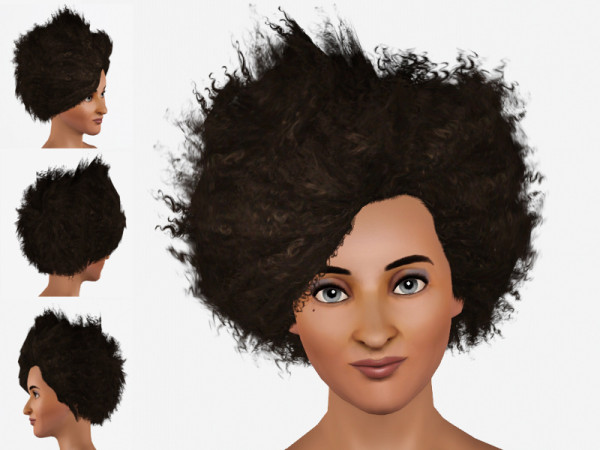  Curly and teased hairstyle   Wild Fire Fro by Nathia at Mod The Sims for Sims 3