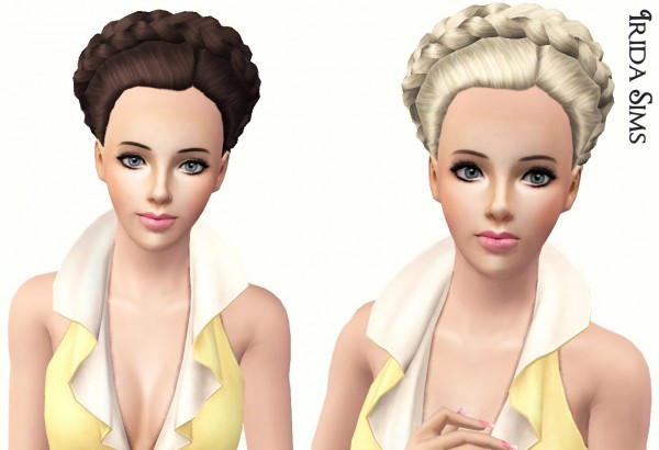 Braided crown hairstyle 19 by Irida for Sims 3