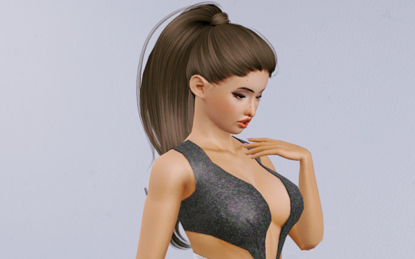 Wrapped ponytail hairstyle CoolSims 103 retextured by Beaverhausen for Sims 3