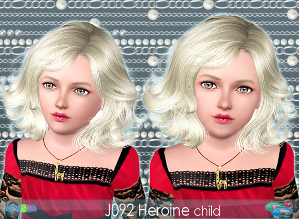 J092 Heroine   Below the chin hairstyle by NewSea for Sims 3