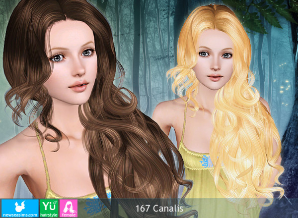 Huge waves hairstyle J167 Canalis by NewSea for Sims 3