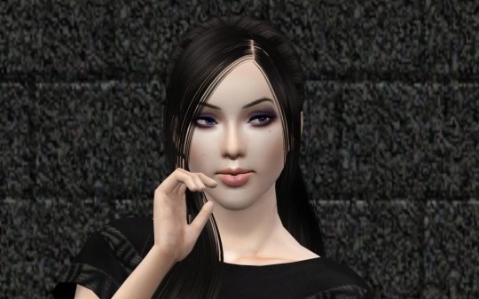 Middle parth bangs hairstyle Skysims 041 retextured by Bring Me Victory ...