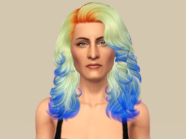Huge waves hairstyle Cazy`s Porcelain Heart retextured by Fanaskher for Sims 3