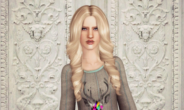 Cazy`s tornado hairstyle retextured by Marie Antoinette for Sims 3