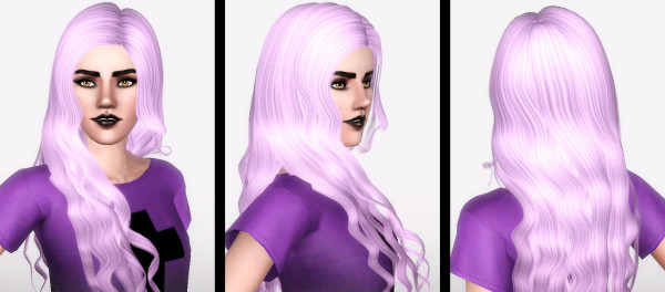 Alesso’s Hourglass wavy hairstyle retextured by Forever and Always for Sims 3