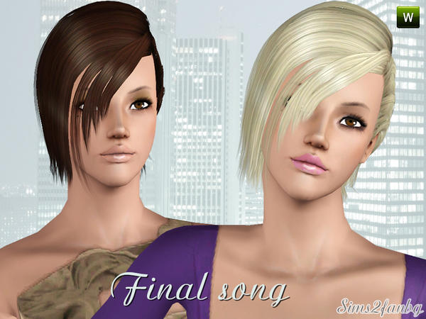 Final song hairstyle by sims2fanbg for Sims 3