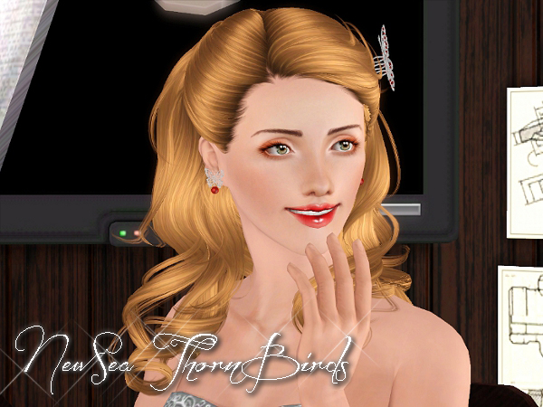NewSea`s Thorn Birds hairstyle retextured by Brad for Sims 3