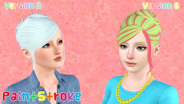 Cazy My Will french bun hairstyle retextured by Katty for Sims 3