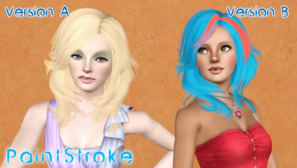 Middle parth chin lenght hairstyle NewSea`s Pixie retextured by Katty for Sims 3