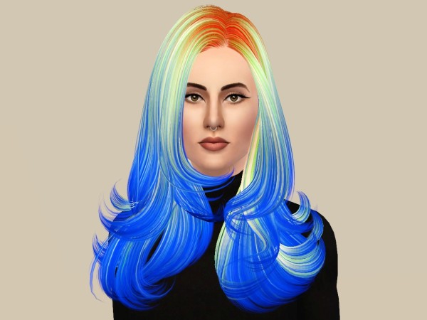 Volume hairstyle Skysims 142 hairstyle retextured by Fanaskher for Sims 3