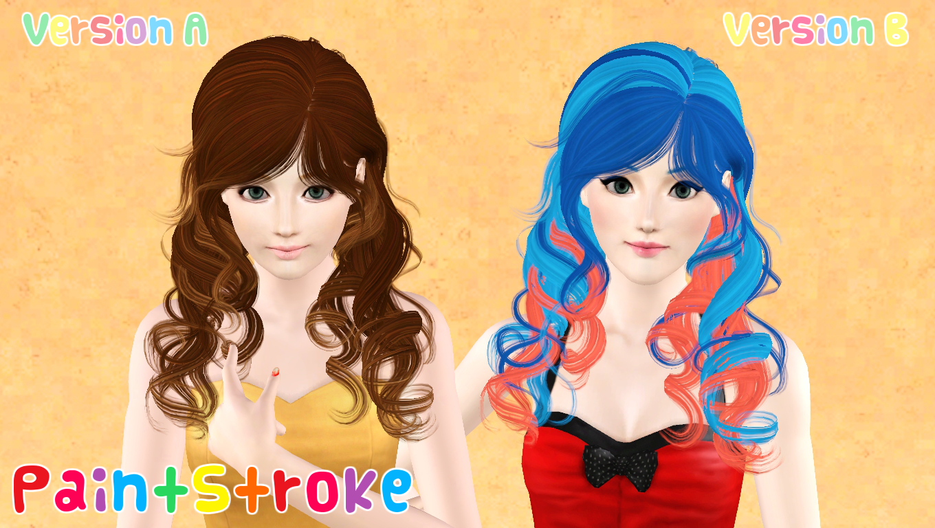 Newsea’s Azure Sky hairstyle retextured by Katty Sims 3 Hairs