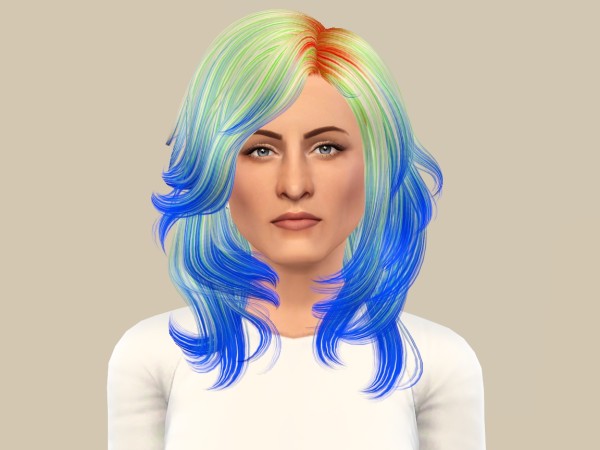 Middle parth chin lenght hairstyle NewSea`s Pixie retextured by Fanaskher for Sims 3
