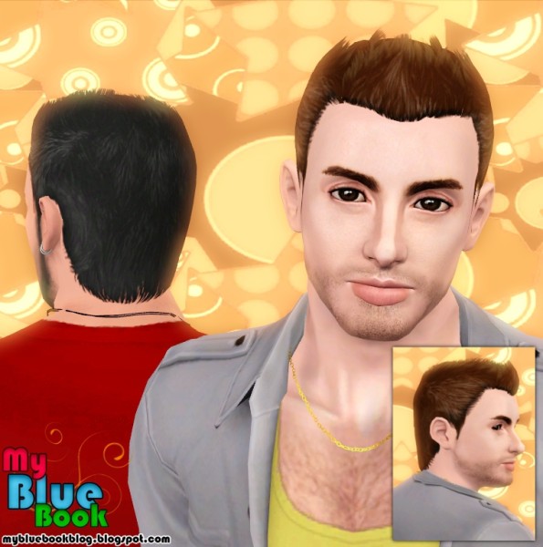 Choppy Peak hairstyle retextured by TumTum Simiolino for Sims 3