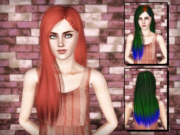  Braided side hairstyle Yume by Alesso retextured by Forever and Always for Sims 3