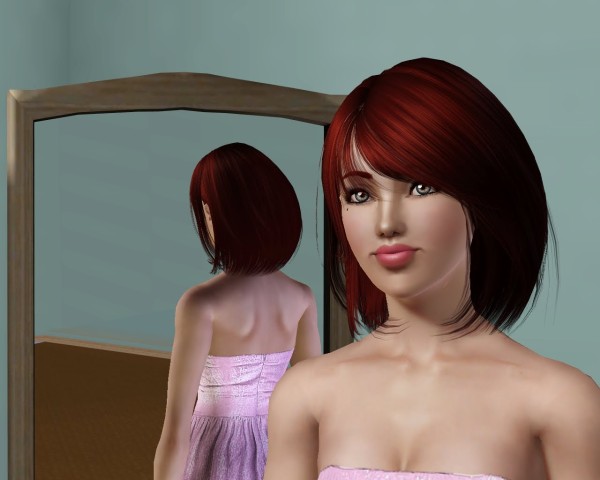 Fringed bob hairstyle Rose 98 retextured by Savio for Sims 3