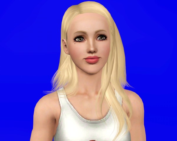 Rose 58 Friged assymmetrica hairstyle retextured by Savio for Sims 3