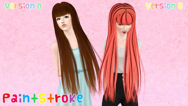 NewSea`s Lady super long with bangs hairstyle retextured by Katty for Sims 3