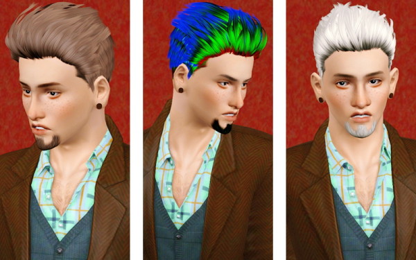 Short and spikey hairstyle Jan 07 retextured by Beaverhausen for Sims 3