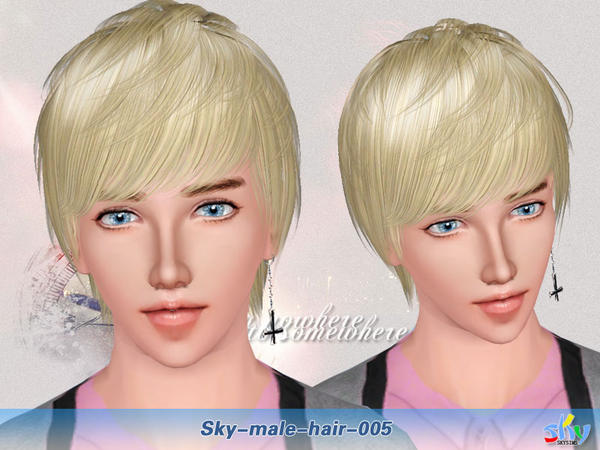 Modern boy hairstyle 005 by Skysims for Sims 3