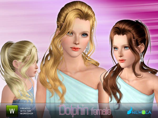 Dolphin hairstyle by NewSea for Sims 3