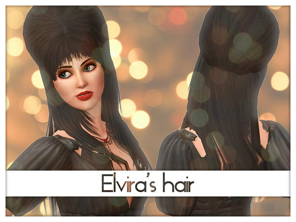 Elvira hairstyle by Kiolometro for Sims 3